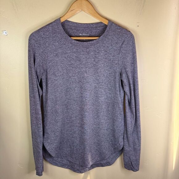 Athleta Uptempo Long Sleeve Top Size XS Runs Big Soft Active Lounge Pink Outdoor - Picture 1 of 4